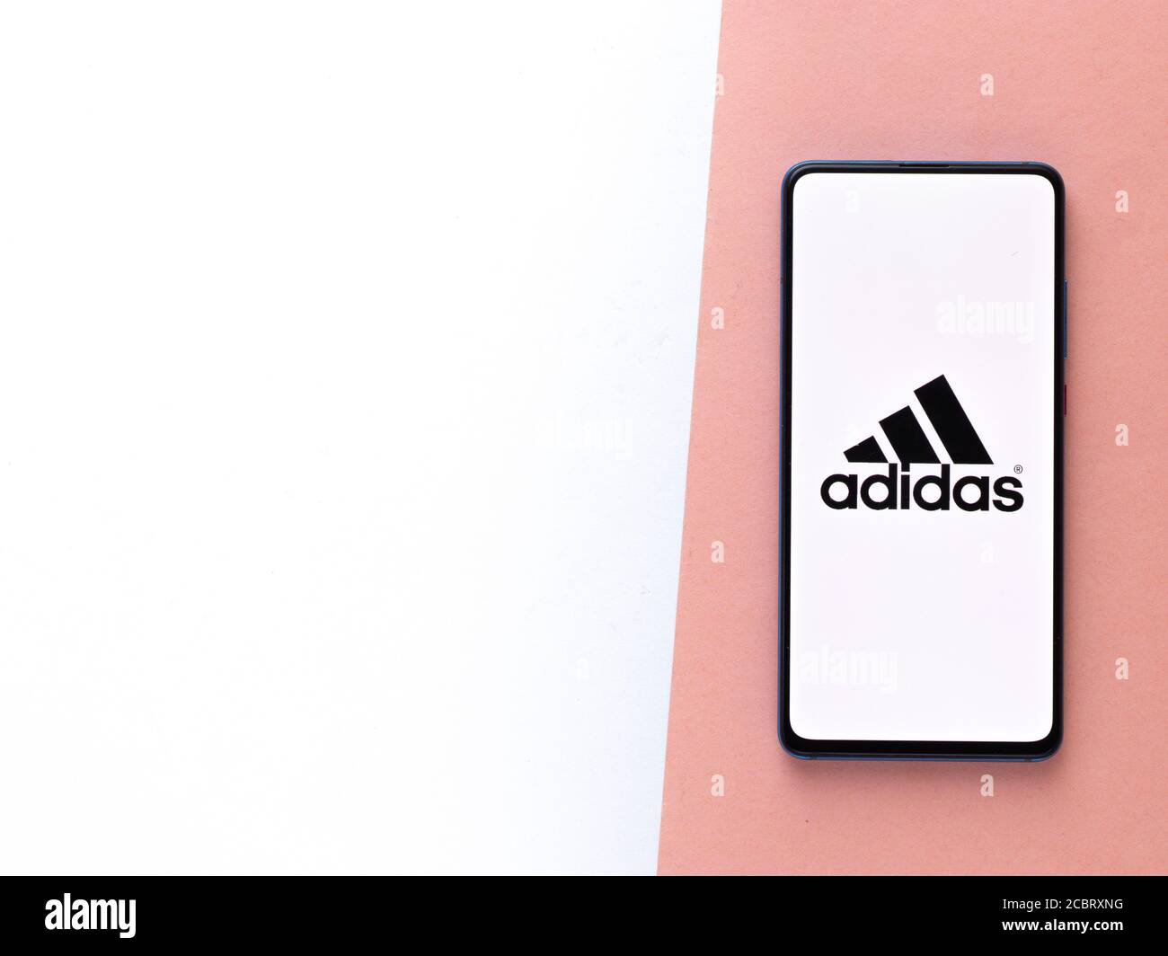 Assam, india - Augest 15, 2020 : Adidas a sportswear brand logo on phone  screen Stock Photo - Alamy
