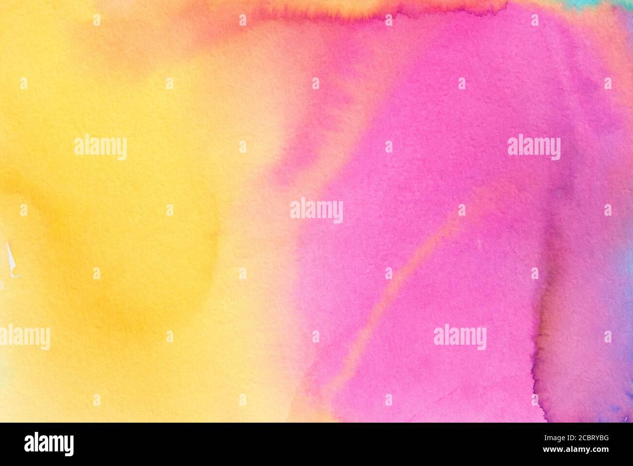multicolored watercolor stained painted background texture Stock Photo