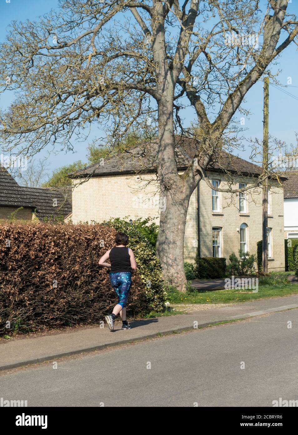 Running to keep fit Stock Photo