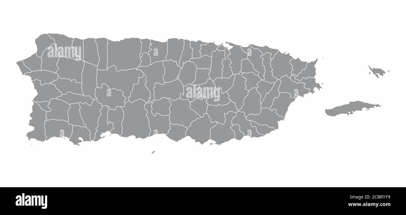 Puerto Rico Map Stock Vector Image Art Alamy
