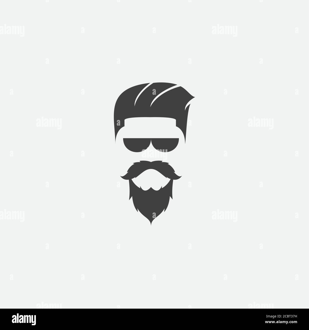 barber man with masculine hair and beard logo design silhouette Stock  Vector Image & Art - Alamy