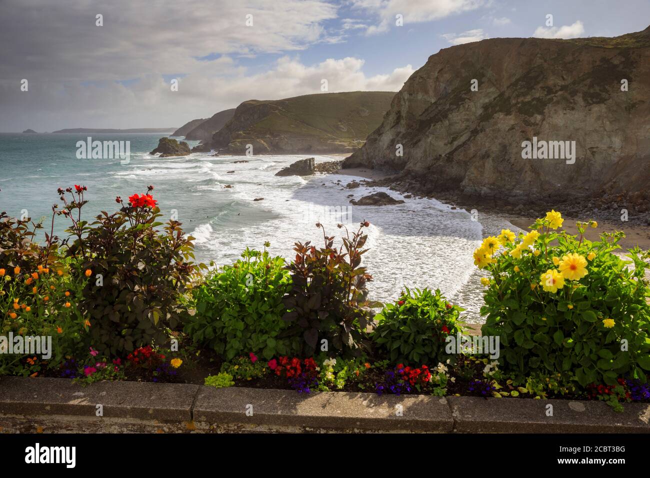 Reflections at Point in Cornwall captured on a morning in mid-July Stock Photo