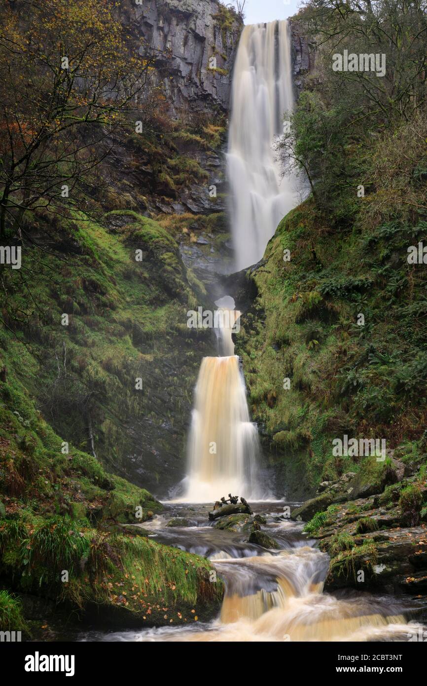 Pystal Rhyader Pistyll Rhaeadr Waterfall in North Wales. The image was captured using ...