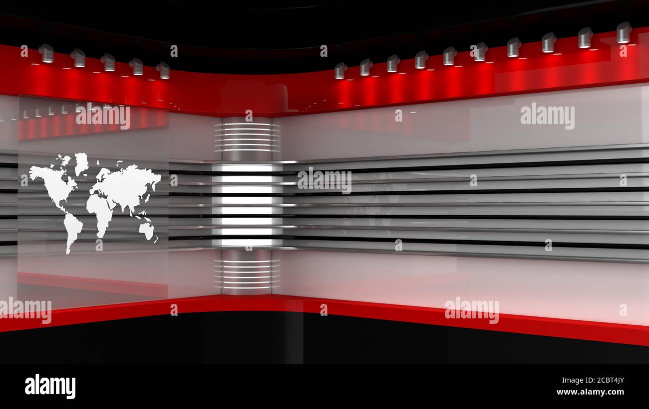 TV News Green Screen Chroma Key Background cocogarage.jp