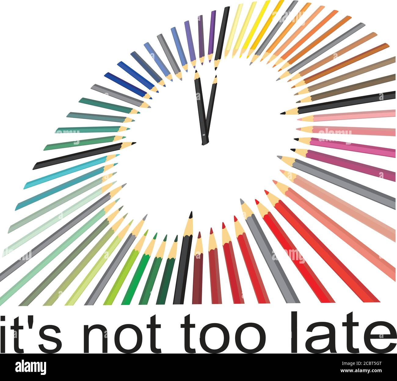 it's not too late Stock Vector