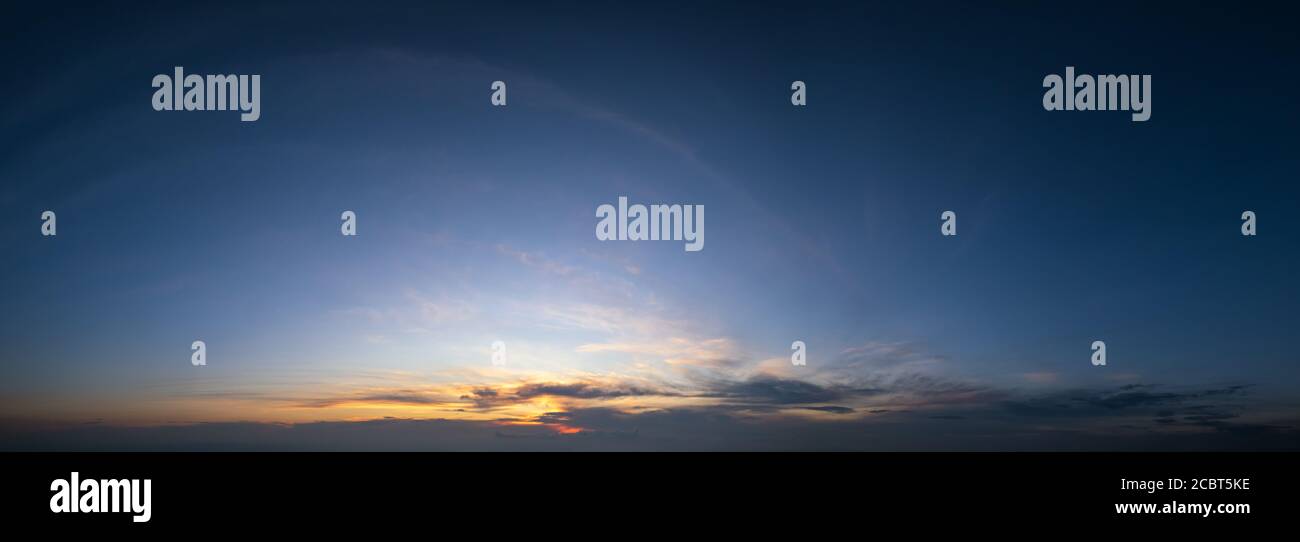 Sunset dusk sky with clouds (wide background panorama Stock Photo - Alamy