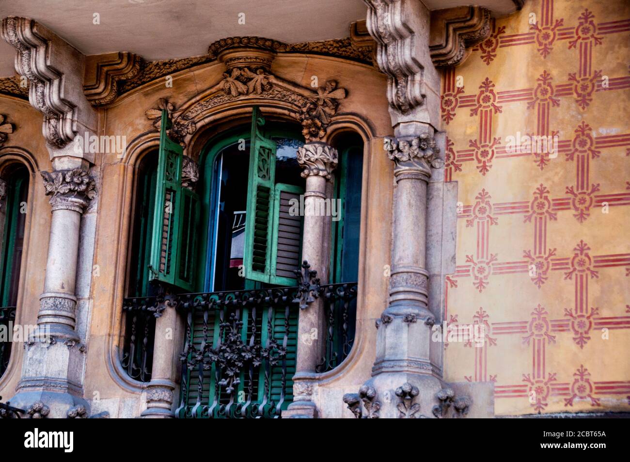 Modernista La Casa Ramos in Barcelona, Spain, Catalan Modernism style. Stock Photo