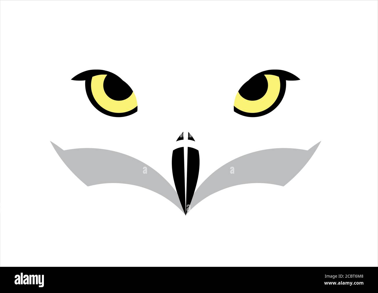 Owl Eyes Logos on a white background in vector illustration Stock