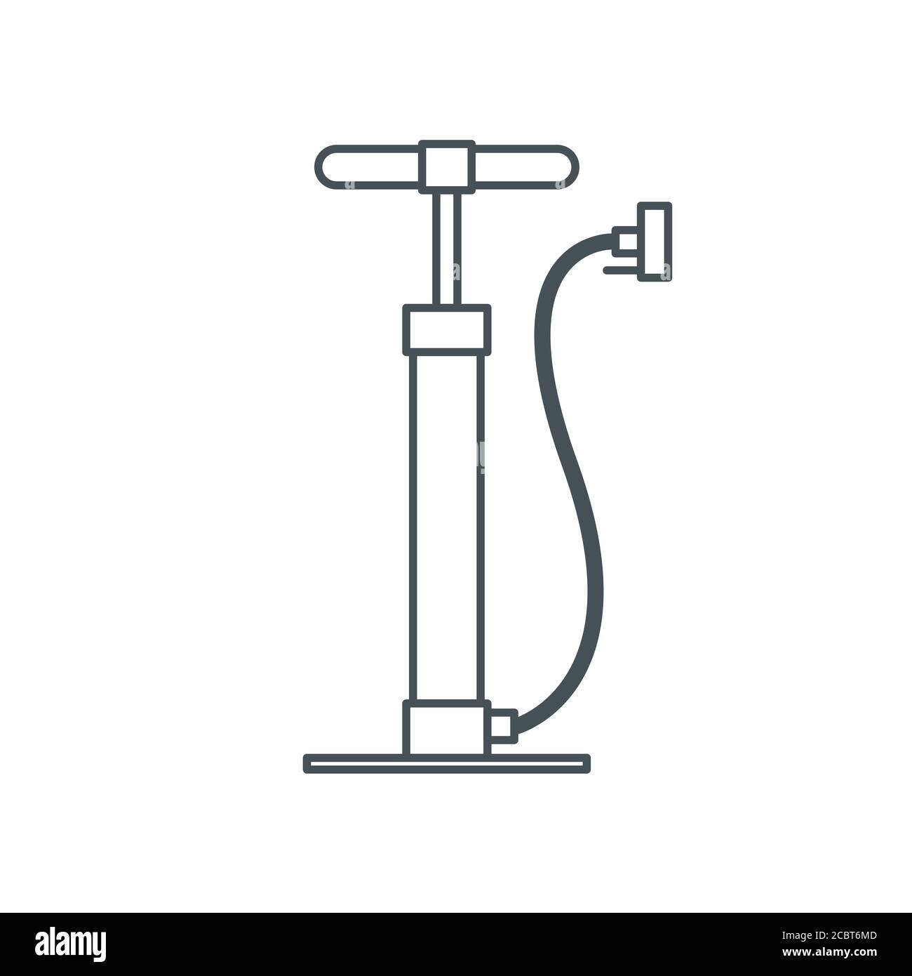 bicycle pump line icon, vector simple illustration Stock Vector Image