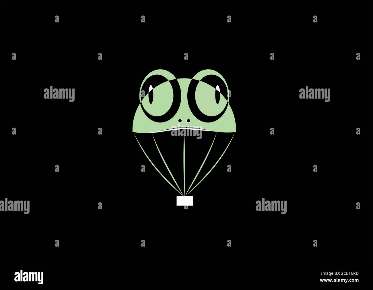 frog blimps logos on a black background in vector illustration Stock Vector
