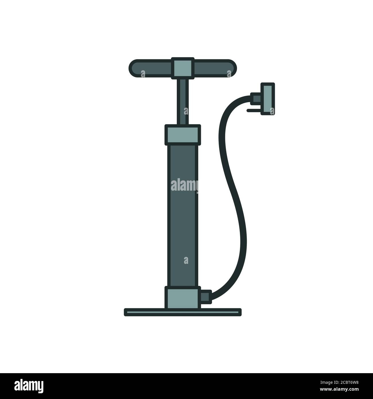 bicycle pump line icon, vector simple illustration Stock Vector