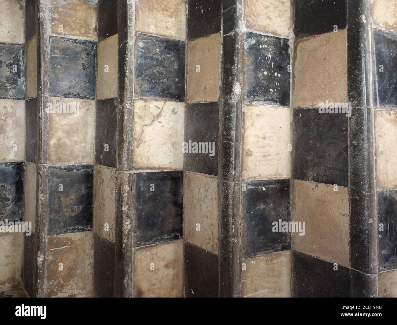 Curved chessboard surface. This is an art background image Stock Photo