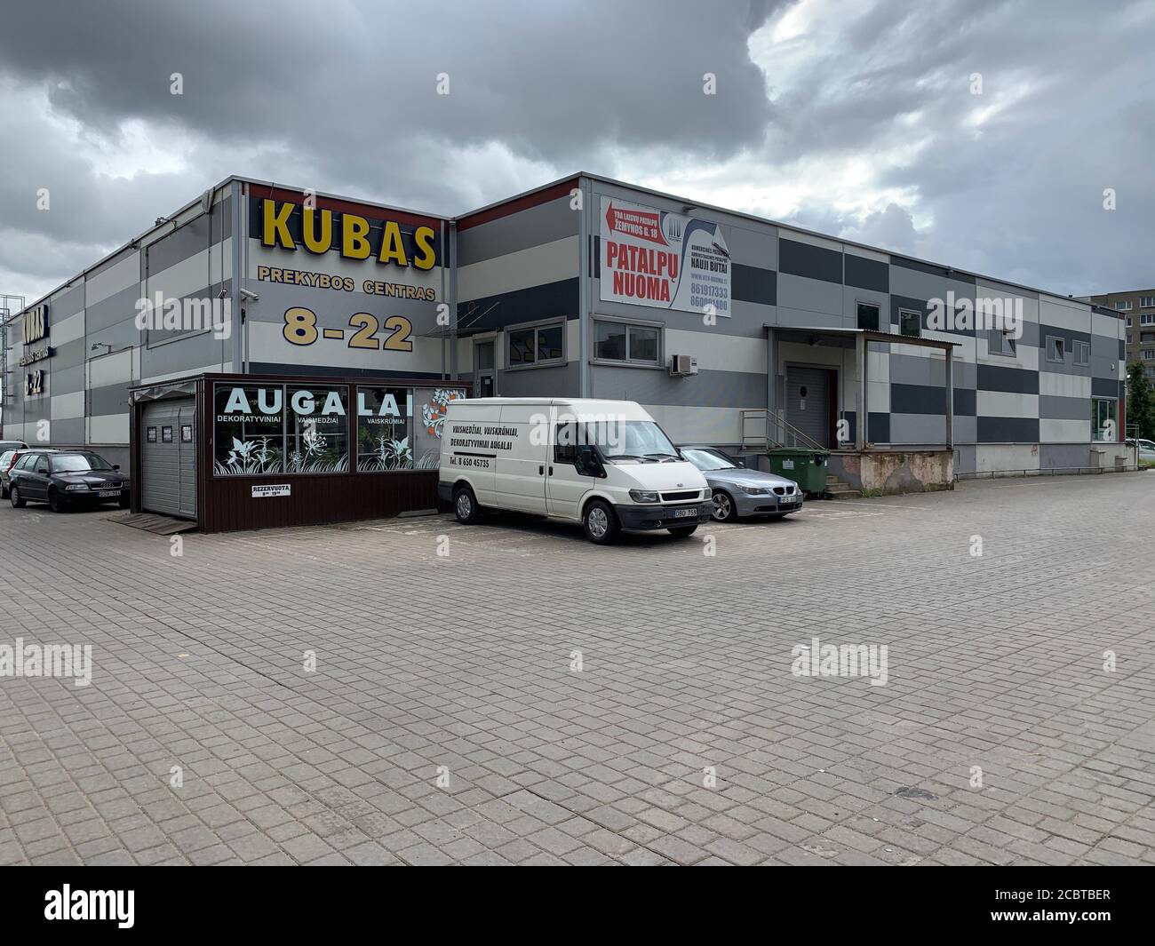 Kubas shopping mall at Zemynos street. Vilnius / Lithuania Stock Photo