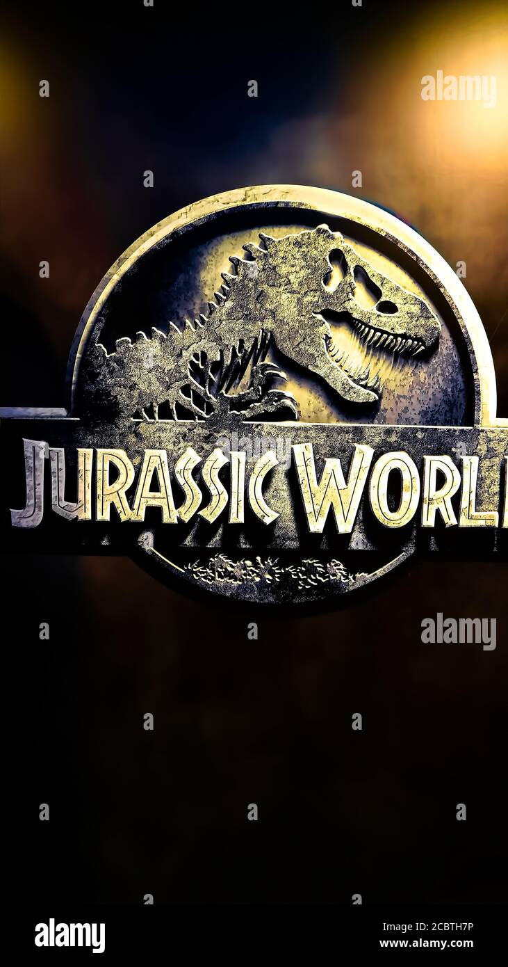 Jurassic Ride Logos Jurassic Park THE RIDE sign in Jurassic Park Section Universal Studios ...