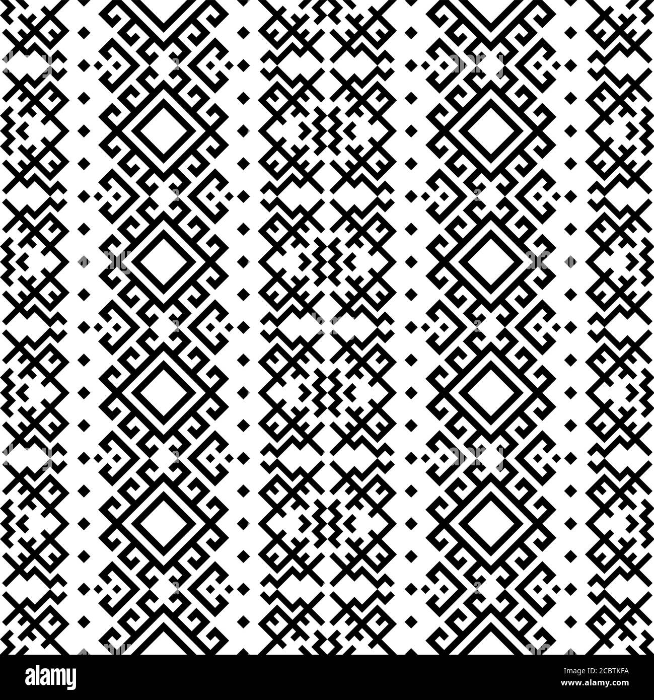 Geometric Seamless ethnic Pattern texture design vector in black and ...