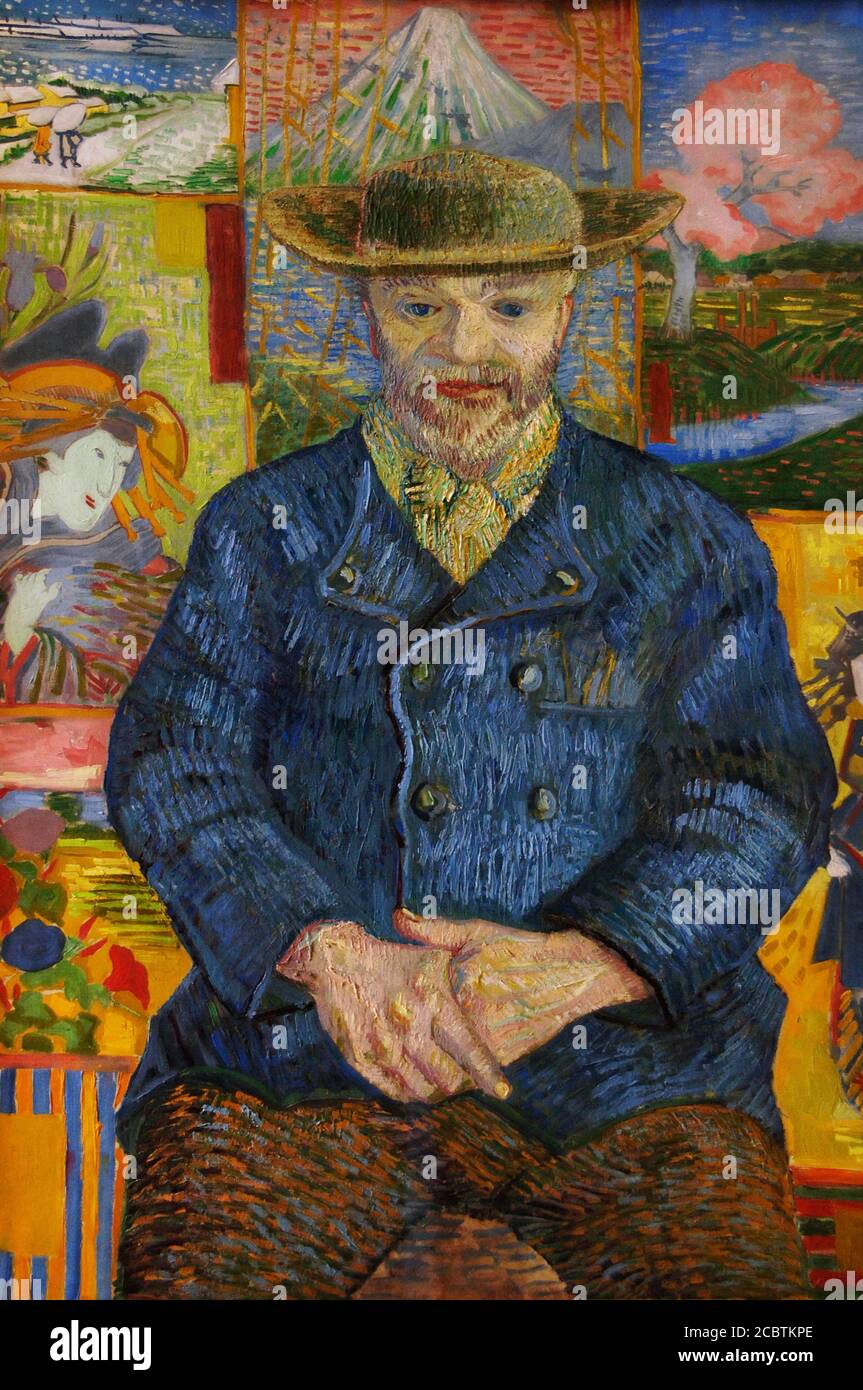Vincent Van Gogh (1853-1890). Pintor postimpresionista holandés. El Padre Tanguy,1887. Oleo sobre lienzo (92 x 75 cm). Museo Rodin. París. Francia. Stock Photo