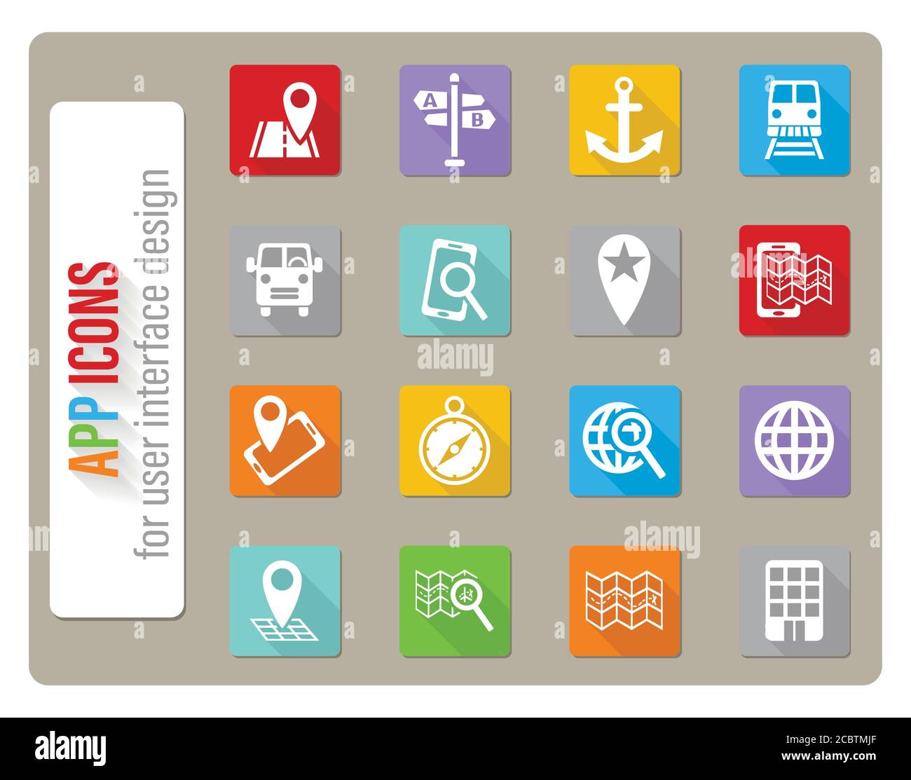 navigation ransport map icon set Stock Vector Image & Art - Alamy