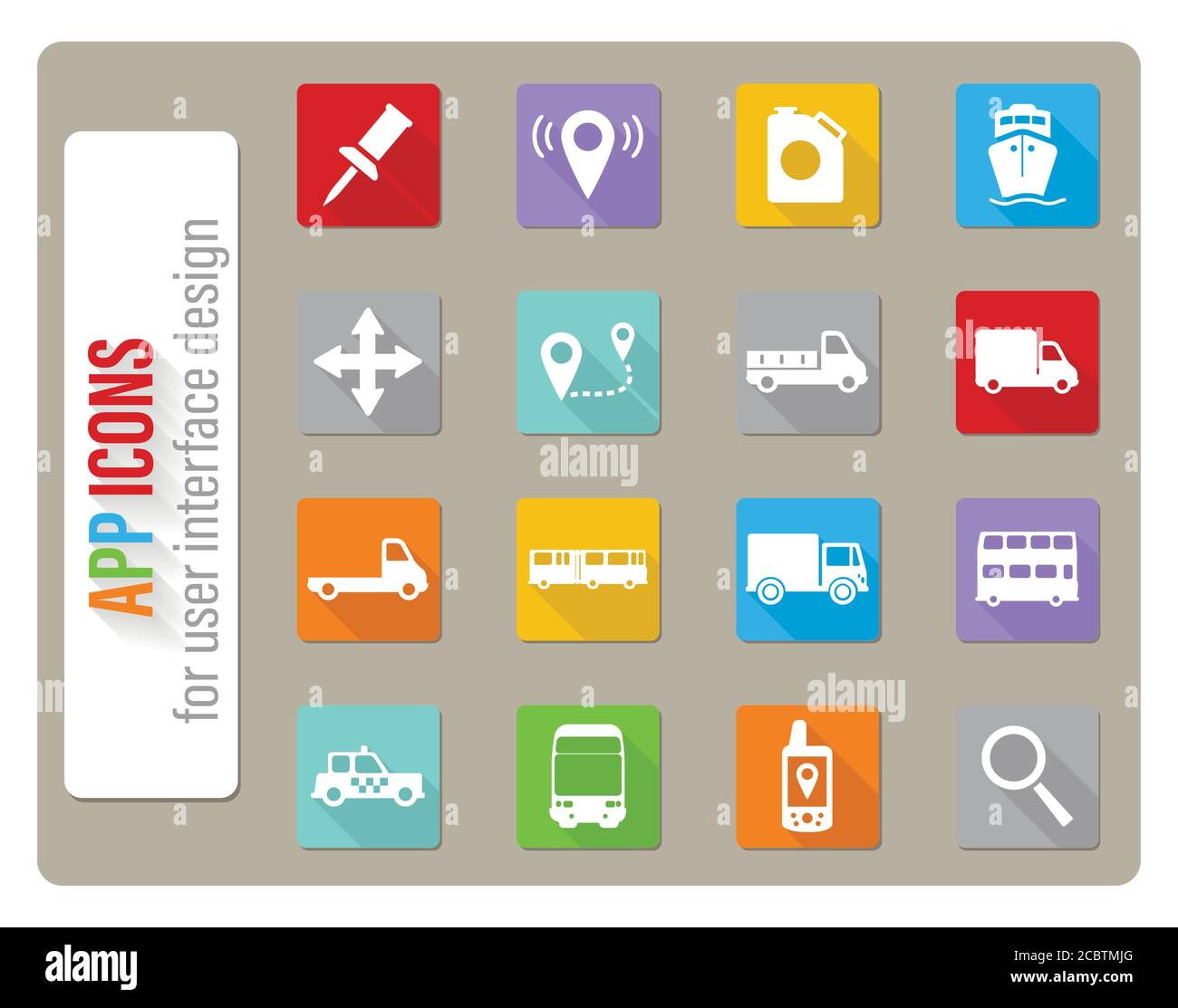 Navigation simply icons Stock Vector