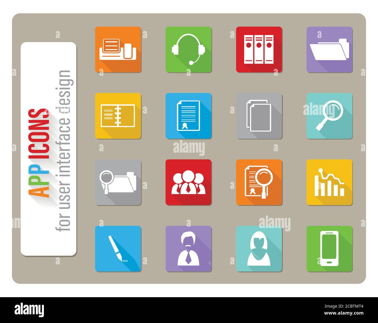 office icon set Stock Vector Image & Art - Alamy