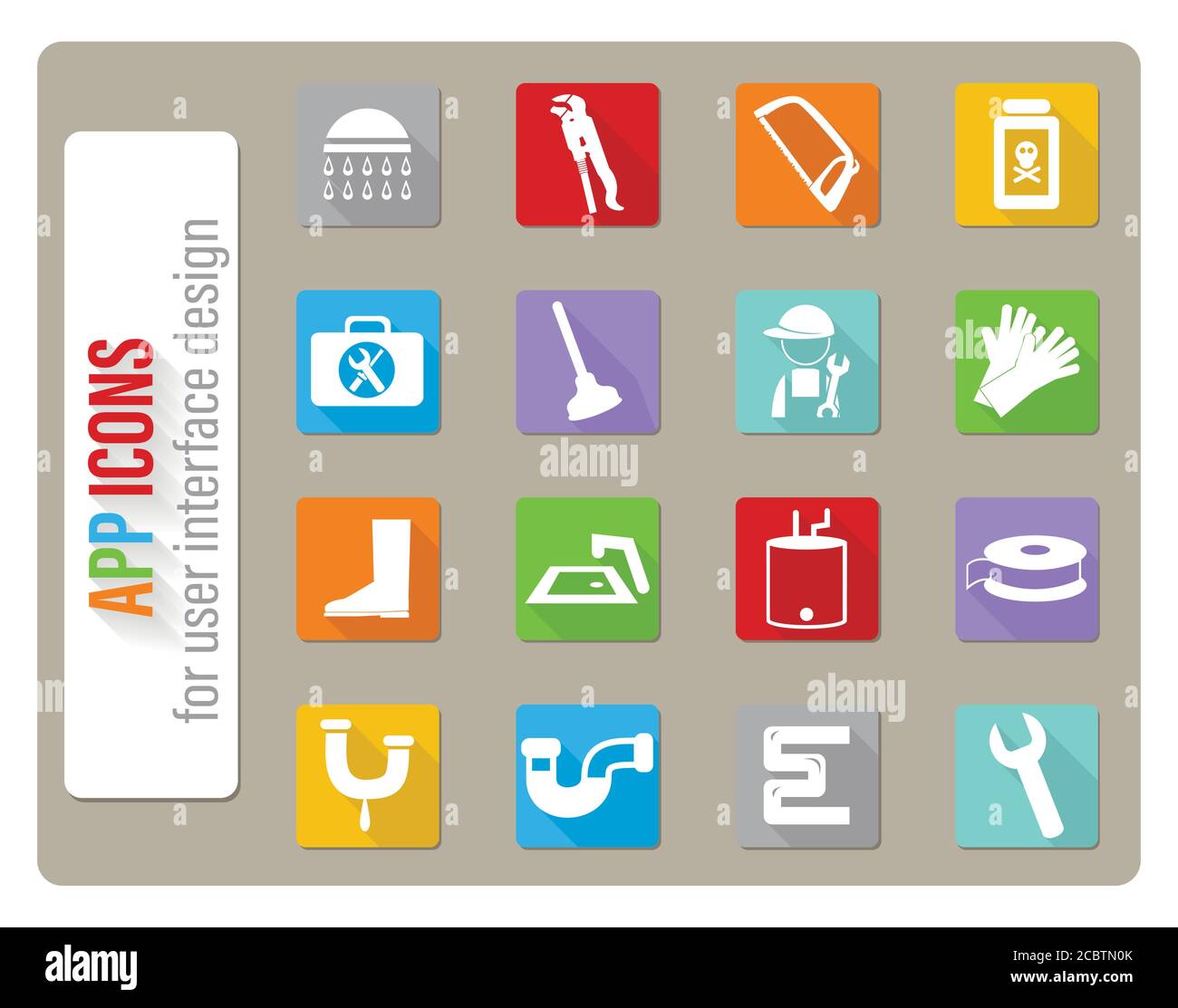 plumbing service icon set Stock Vector Image & Art - Alamy