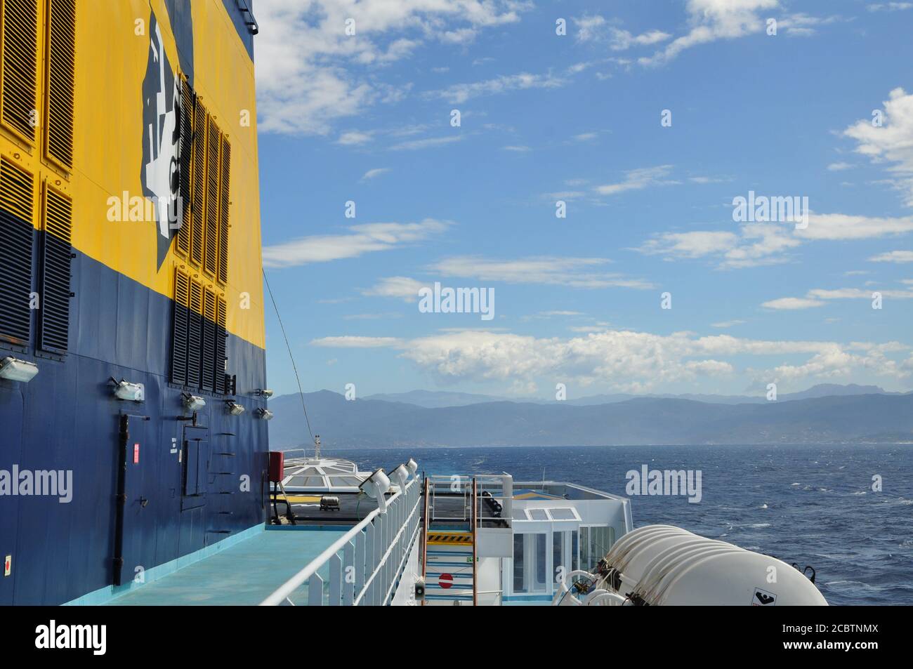 On board the Corsica ferry Mega Smeralda Stock Photo - Alamy