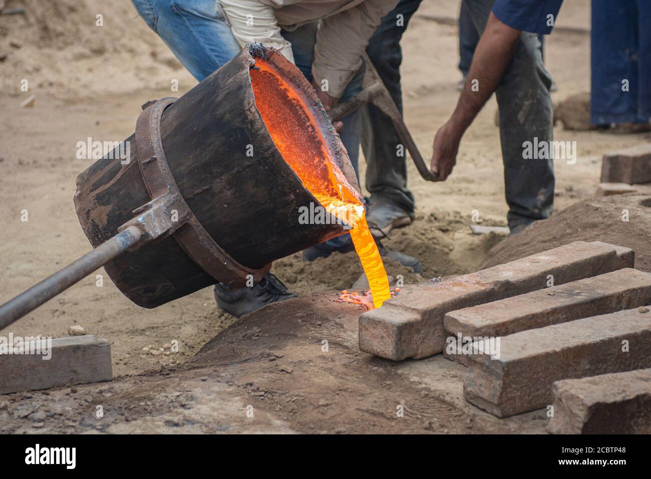 Casting melting molding and foundry. Iron and steel industry Stock