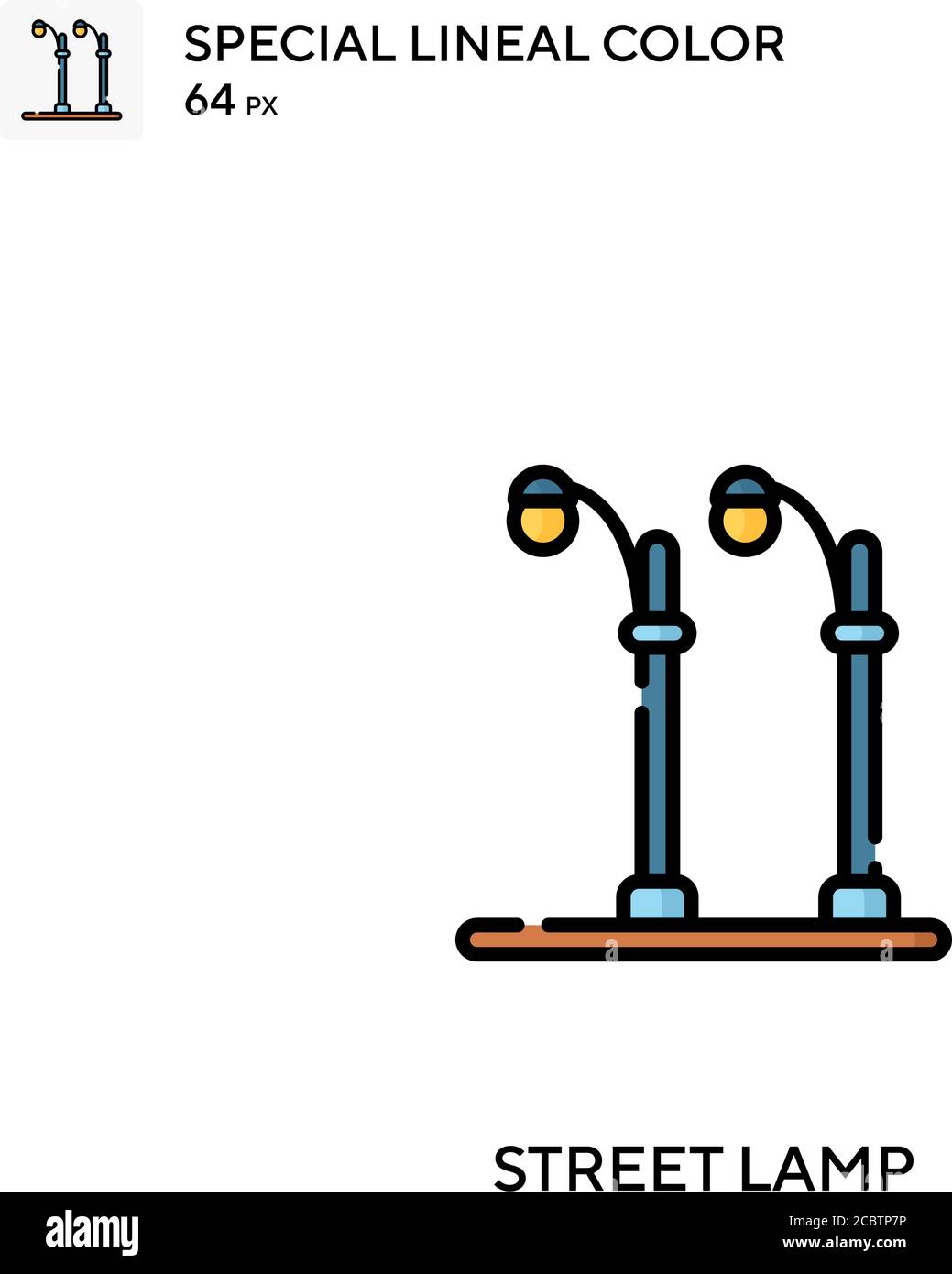 Street lamp Special lineal color vector icon. Street lamp icons for ...