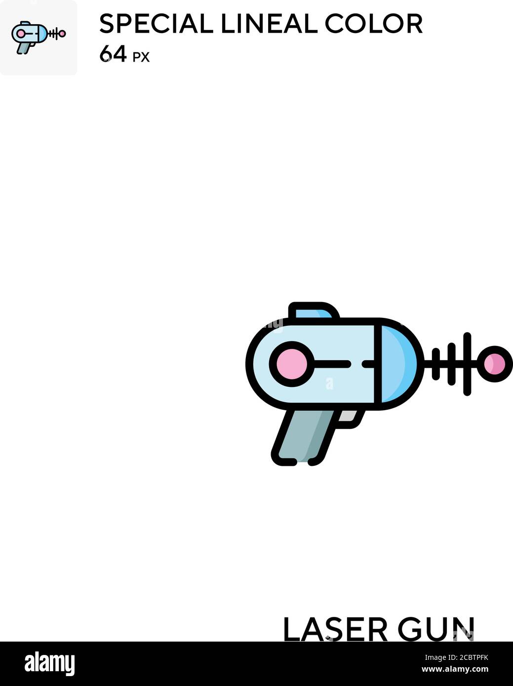 Laser gun Special lineal color vector icon. Laser gun icons for your