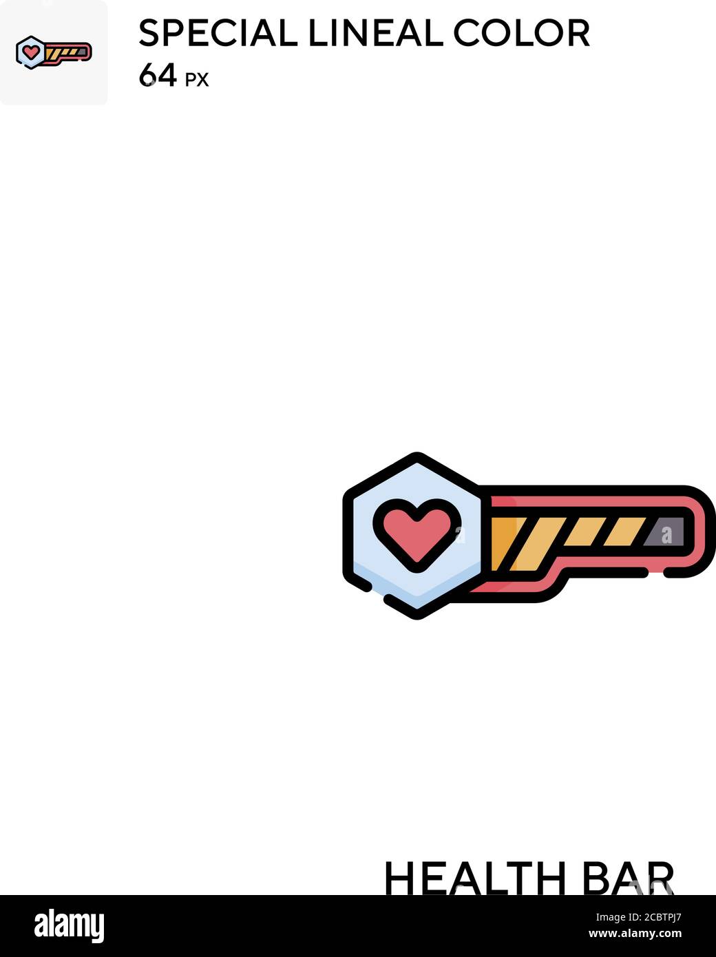 Health bar Special lineal color vector icon. Health bar icons for your
