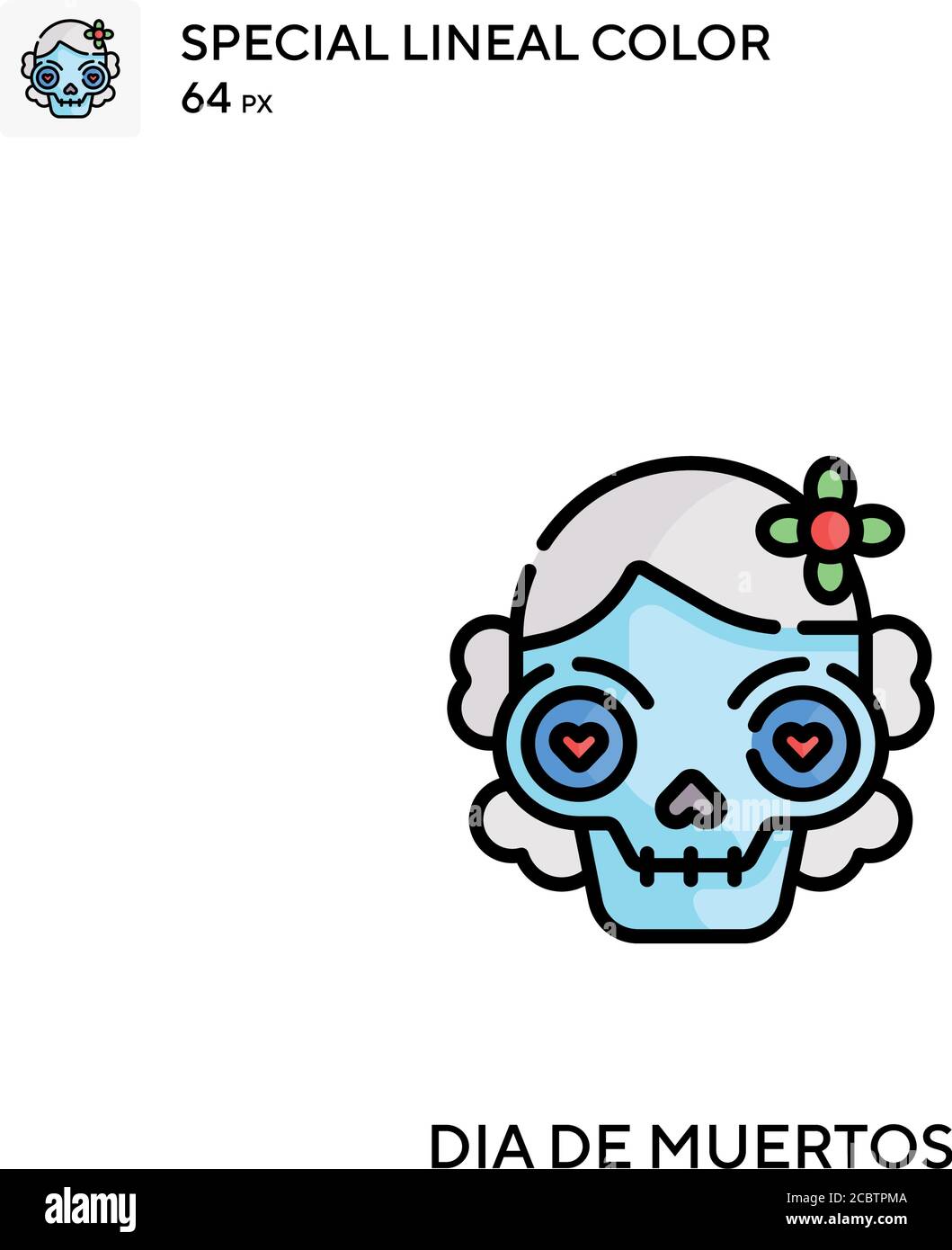 Dia de muertos Special lineal color vector icon. Dia de muertos icons ...