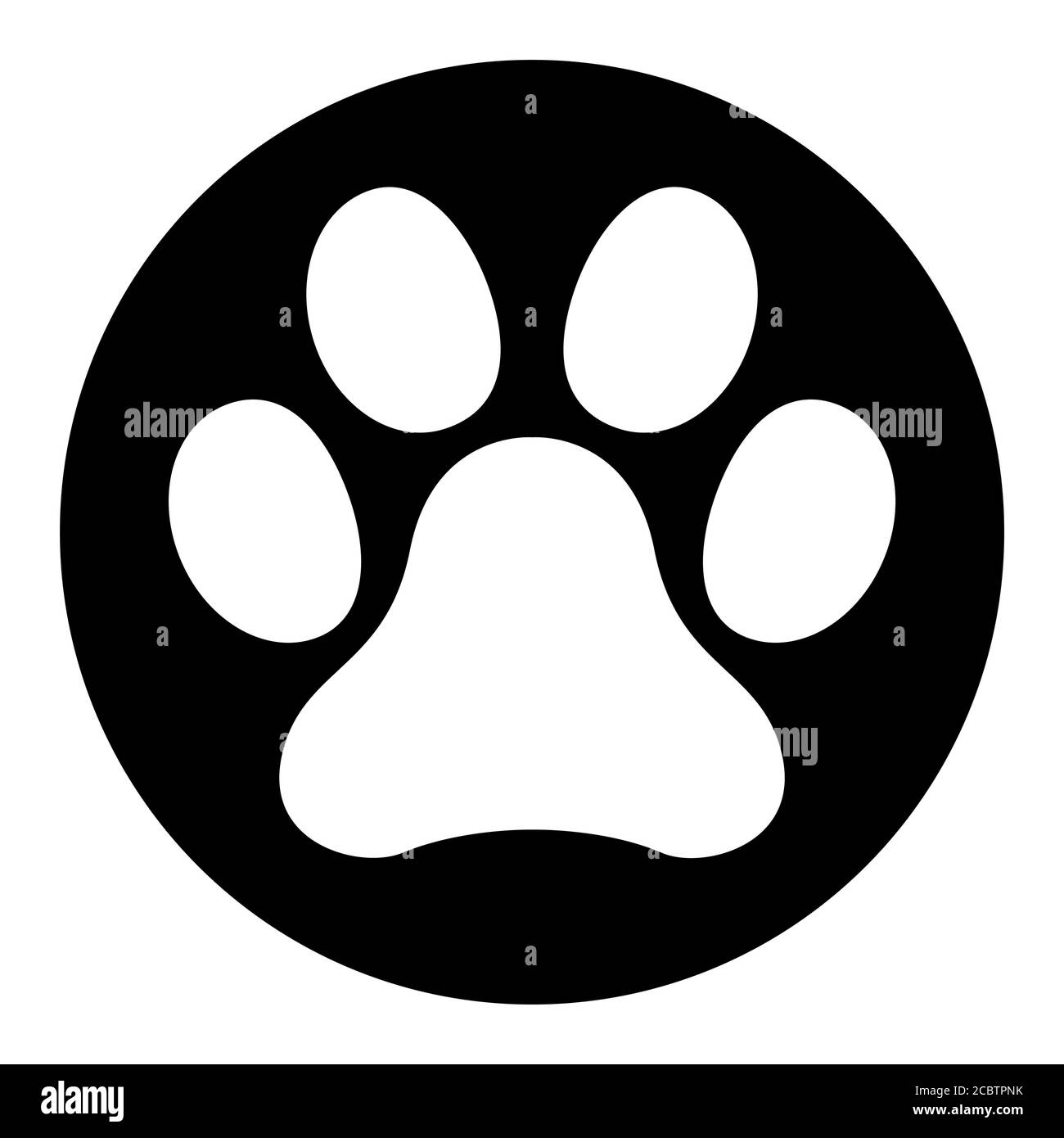 Animal paw dog, cat.. symbol for pet. Foot mark isolated on white background Stock Vector Image Art - Alamy