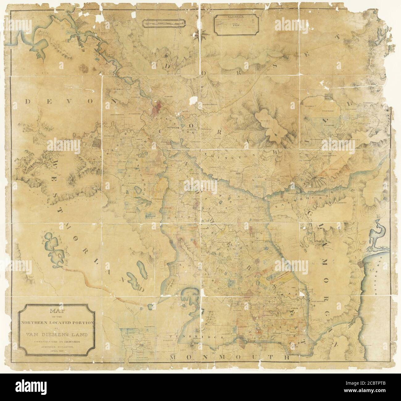 Hughes Map Van diemen's land map hi-res stock photography and images - Alamy