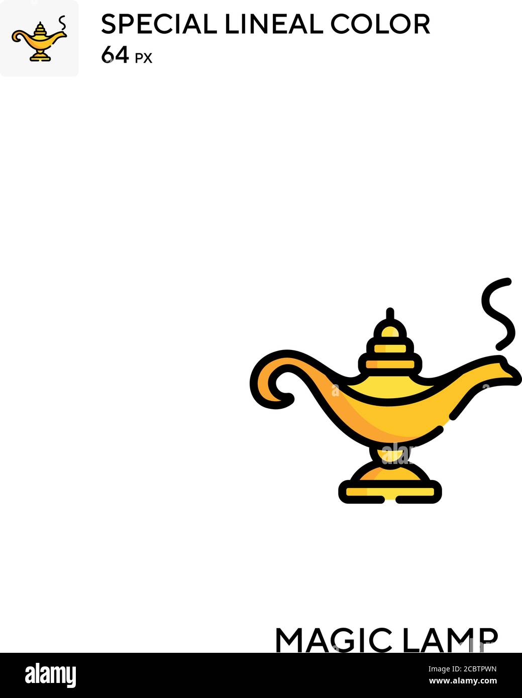Magic lamp Special lineal color vector icon. Magic lamp icons for your