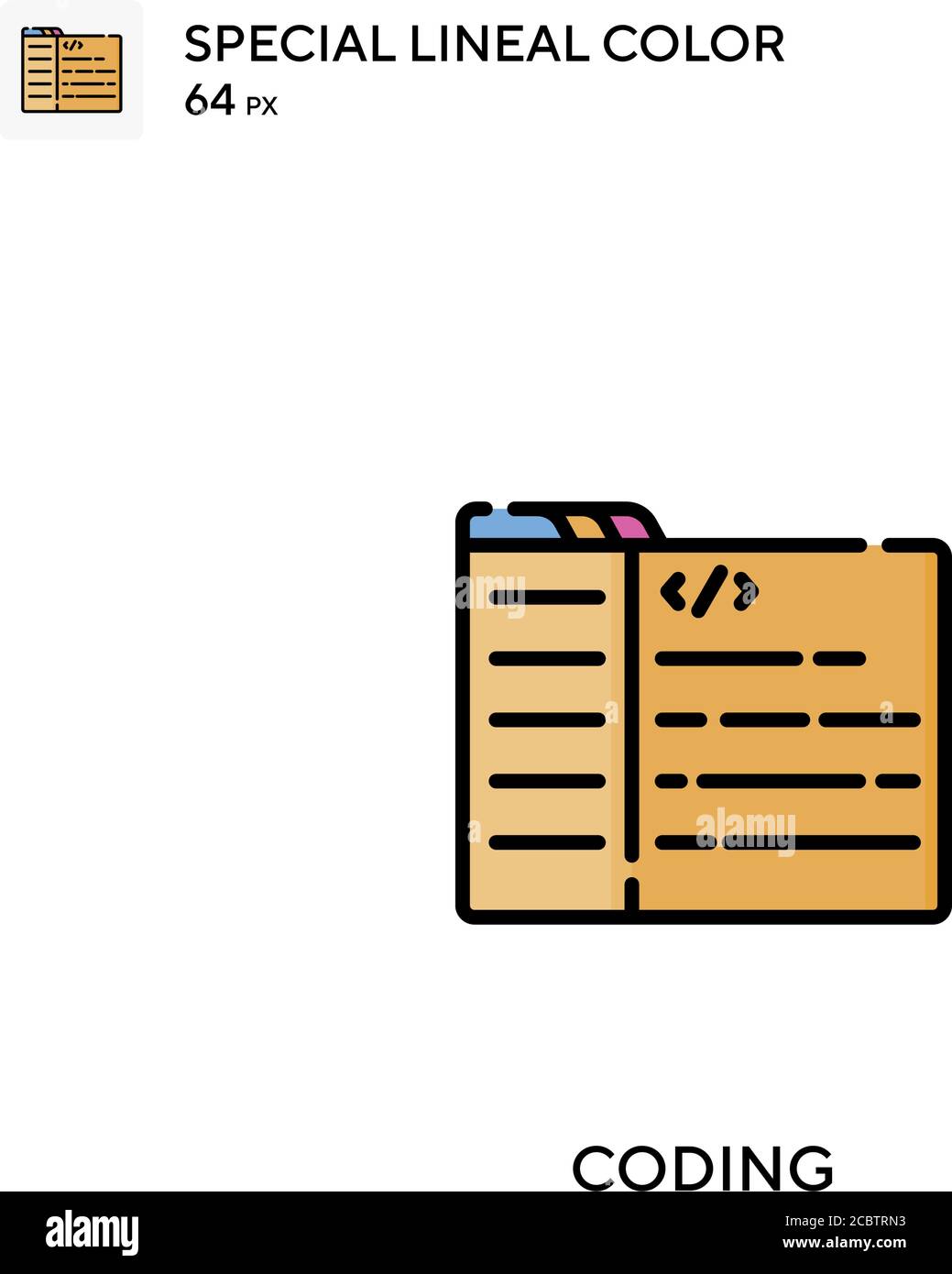 Coding Special lineal color vector icon. Coding icons for your business ...