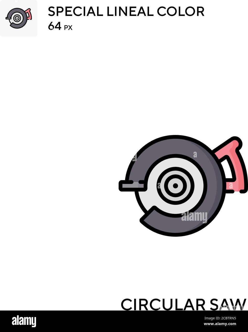 Circular saw Special lineal color vector icon. Circular saw icons for ...