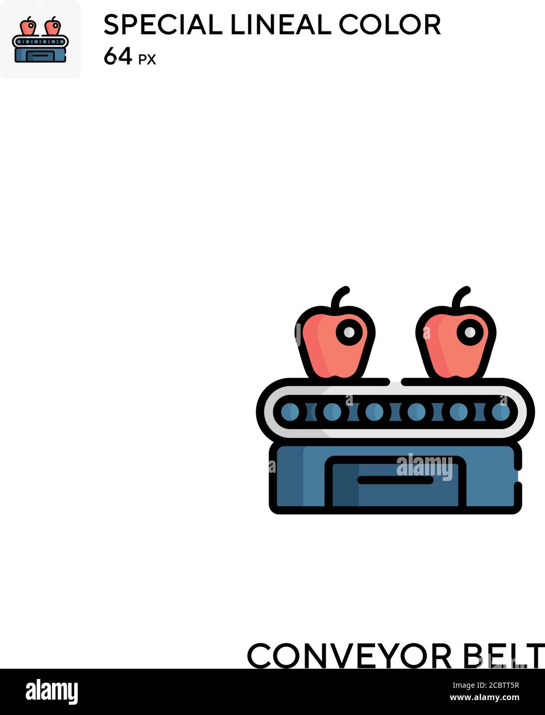 Conveyor belt Special lineal color vector icon. Conveyor belt icons for ...