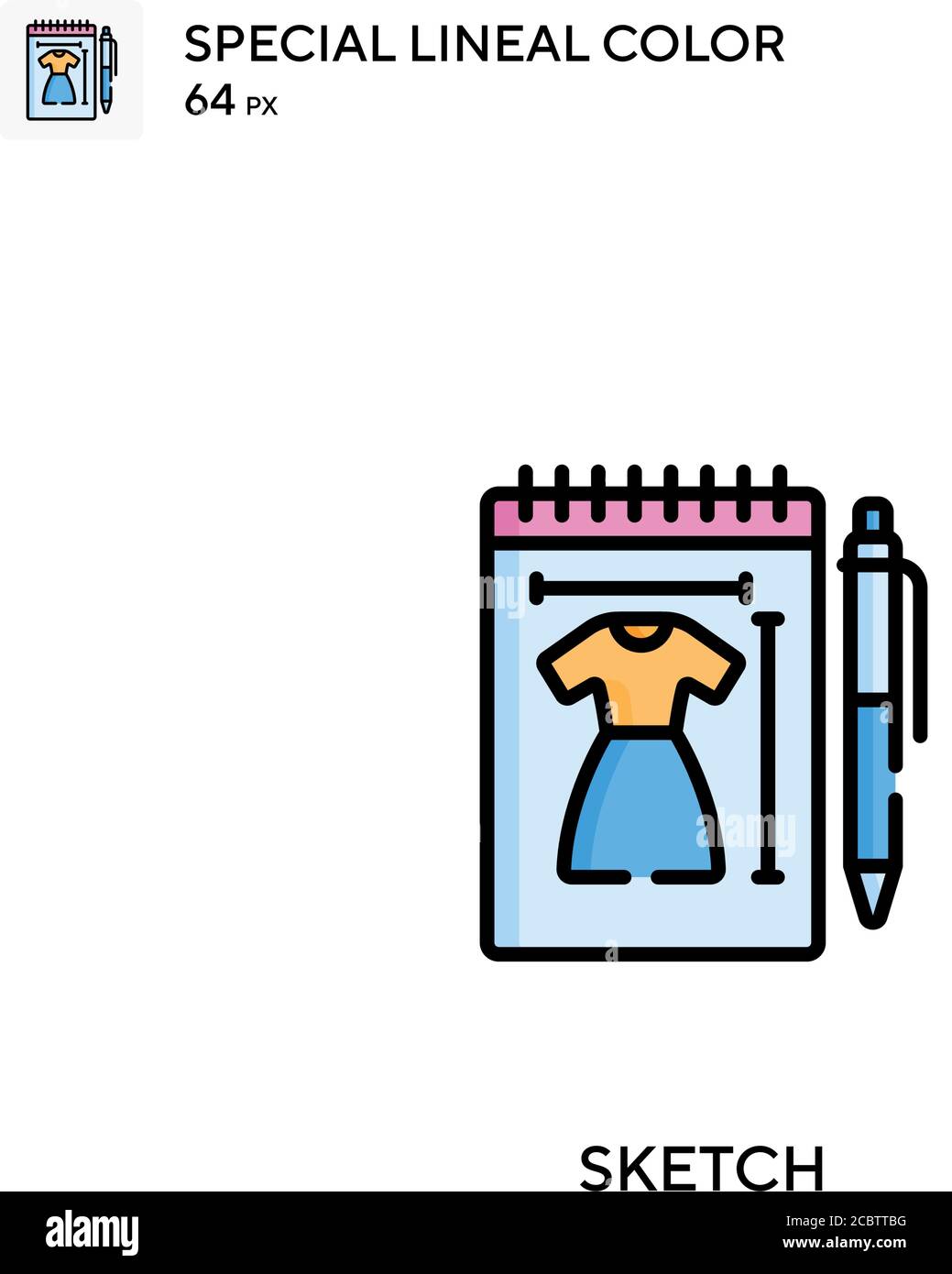 Sketch Special lineal color vector icon. Sketch icons for your business ...