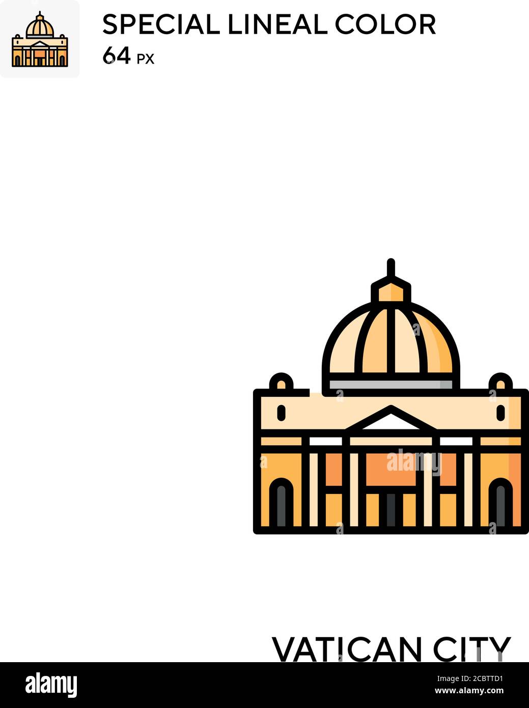 Vatican city Special lineal color vector icon. Vatican city icons for your business project Stock Vector