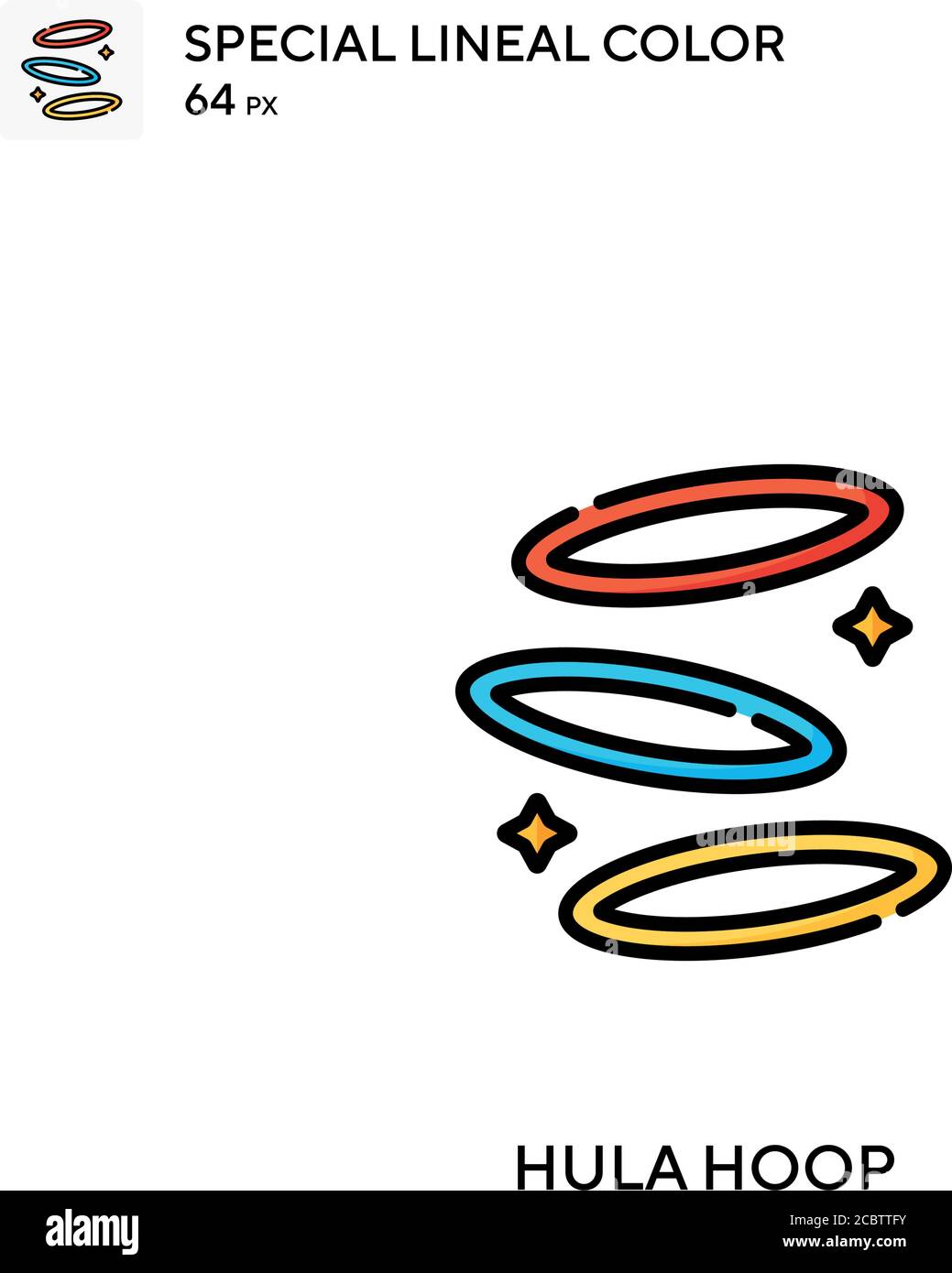 Hula hoop Special lineal color vector icon. Hula hoop icons for your