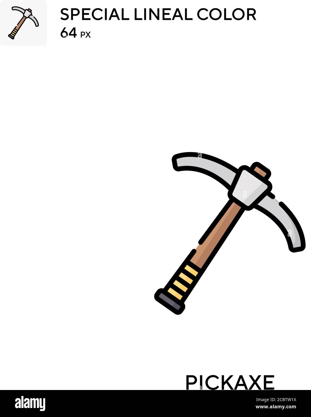 Pickaxe Special lineal color vector icon. Pickaxe icons for your