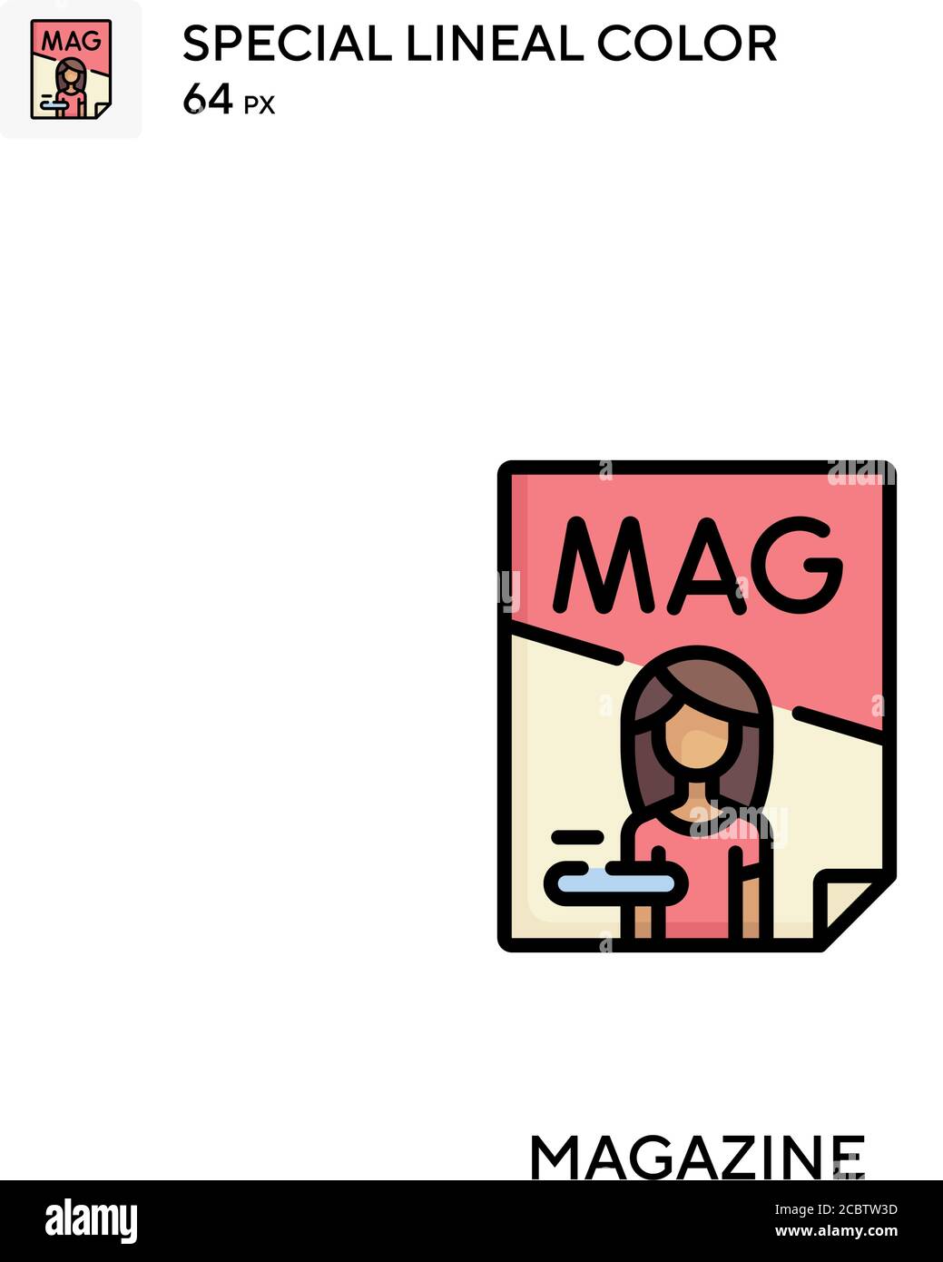 Magazine Special lineal color vector icon. Magazine icons for your ...