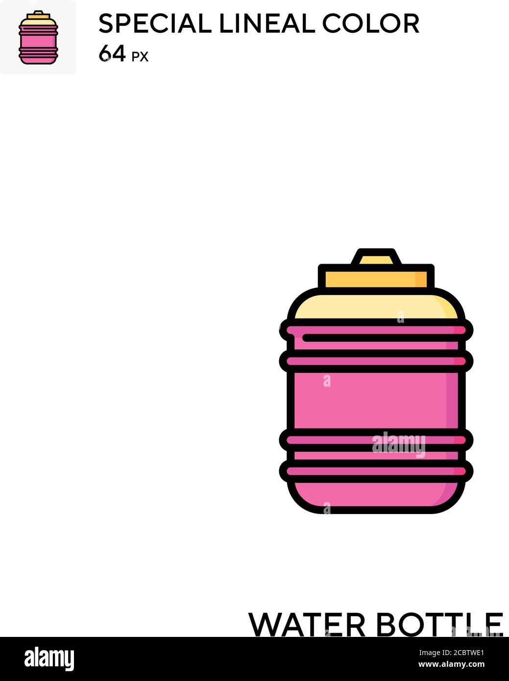 Water bottle Special lineal color vector icon. Water bottle icons for ...