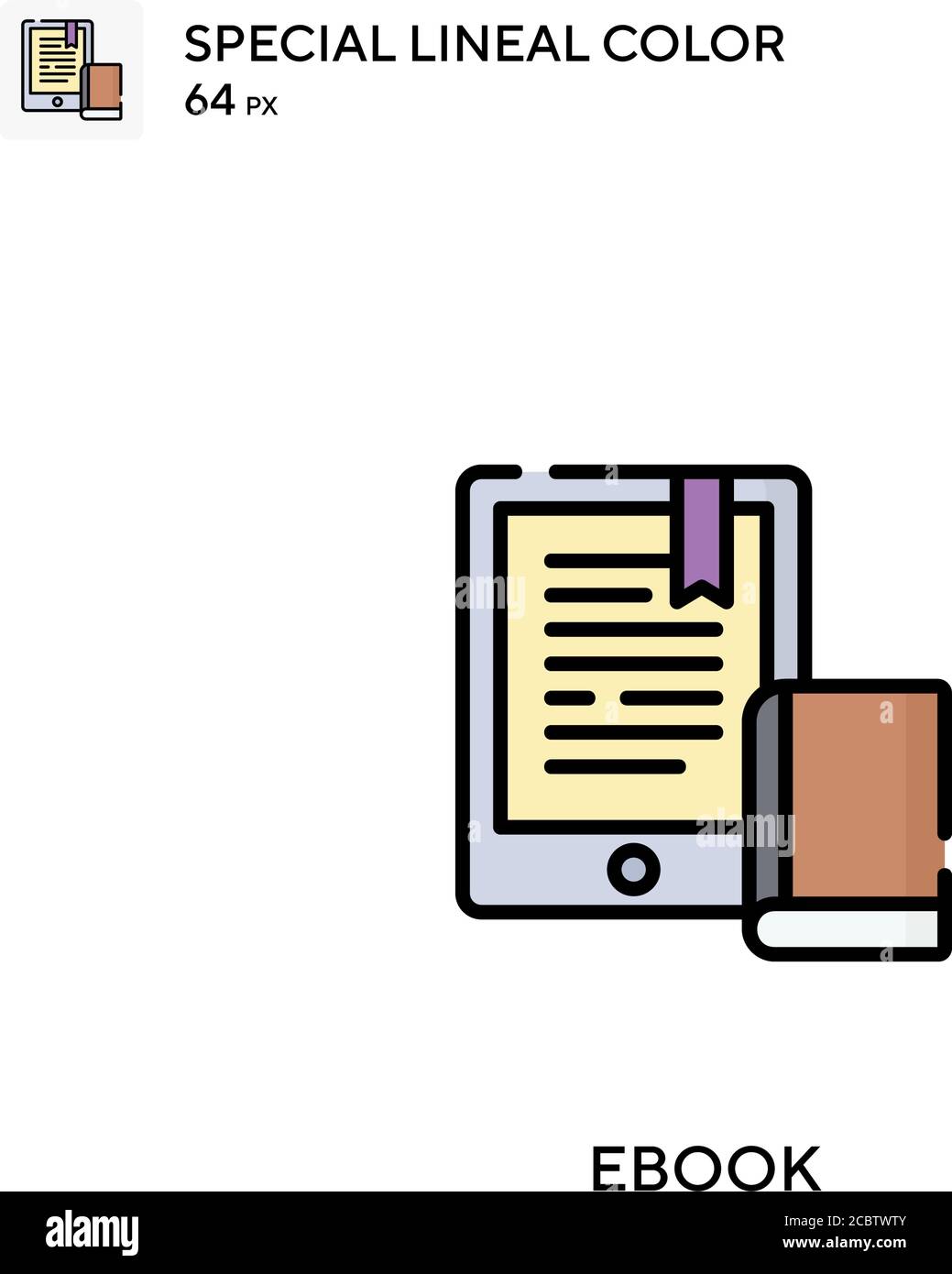 Ebook Special lineal color vector icon. Ebook icons for your business ...