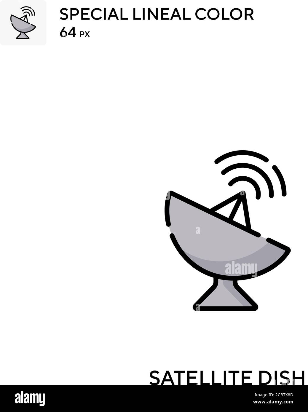 Satellite dish Special lineal color vector icon. Satellite dish icons ...