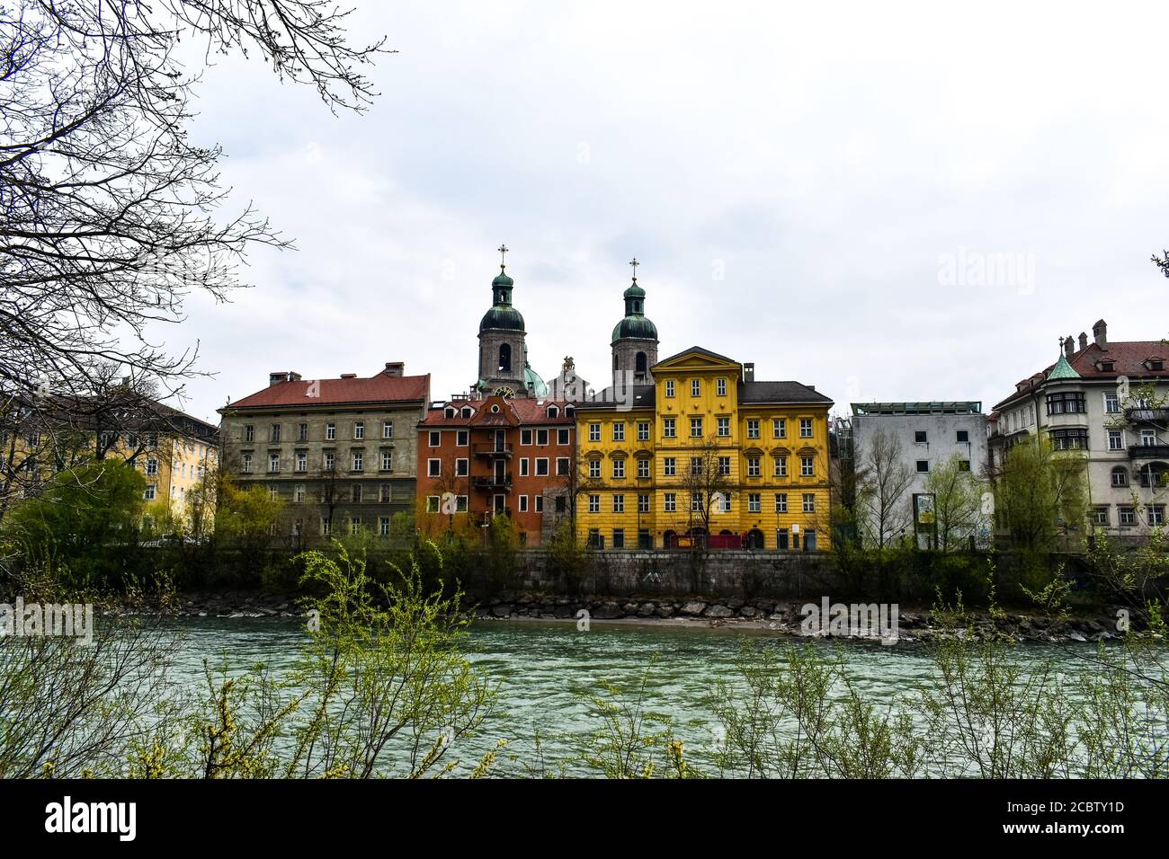 Colorful houses in Innsbruck Stock Photo - Alamy