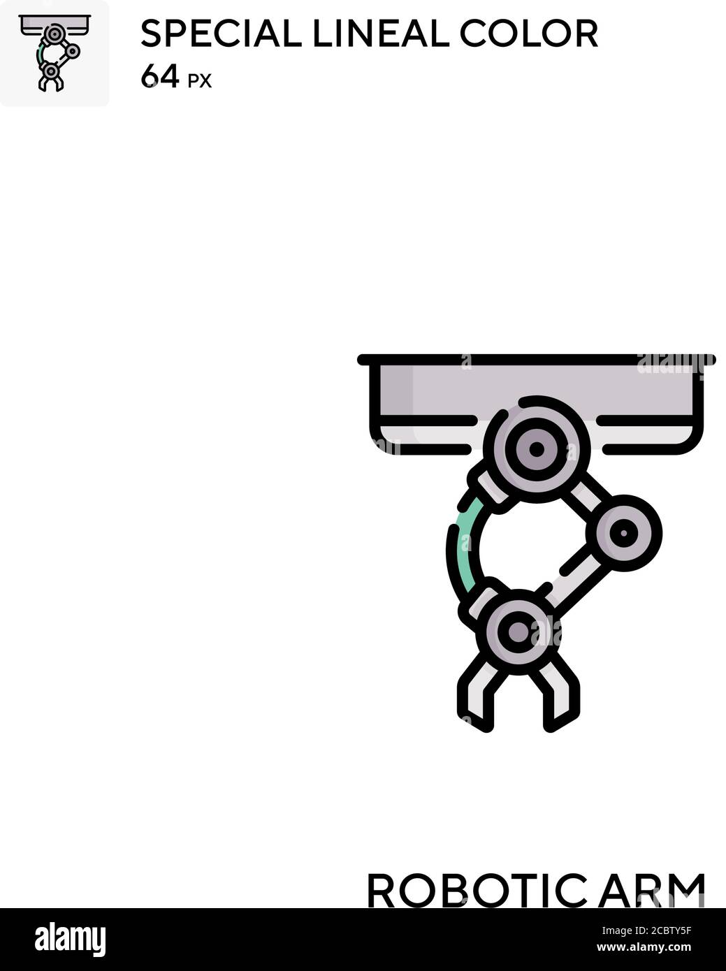 Robotic arm Special lineal color vector icon. Robotic arm icons for ...