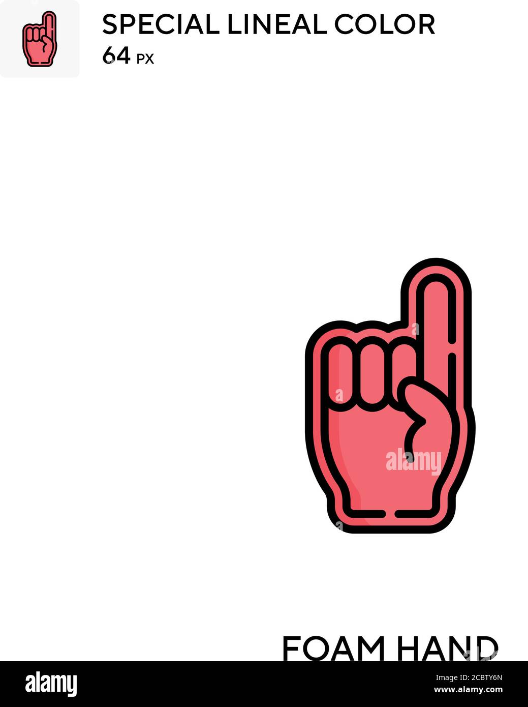 Foam hand Special lineal color vector icon. Foam hand icons for your