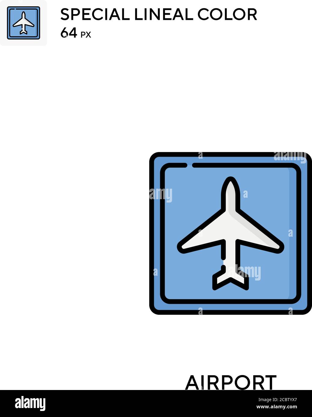 Airport Special lineal color vector icon. Airport icons for your ...