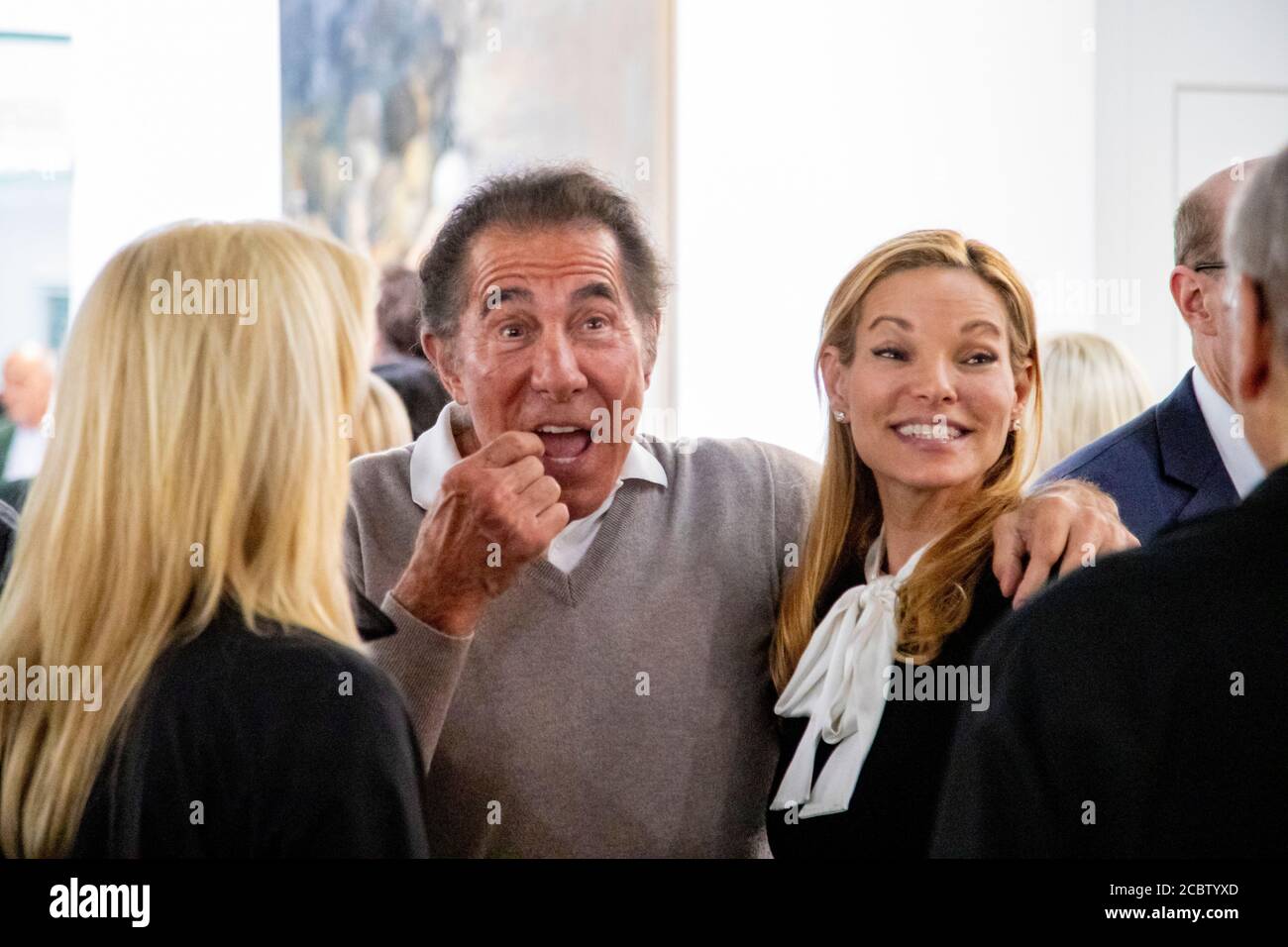 Real Estate investor, Casino mogul, art collector and donor to the Republican Party, Steve Wynn with his wife Andrea Hissom at the 49th annual Art Basel art fair in Basel. Steve Wynn also figured in ' Open Secret', one of the controversial art installations this year, where Andrea Bowers published names, pictures and stories of men caught up in the #metoo and Time's Up movement. Stock Photo