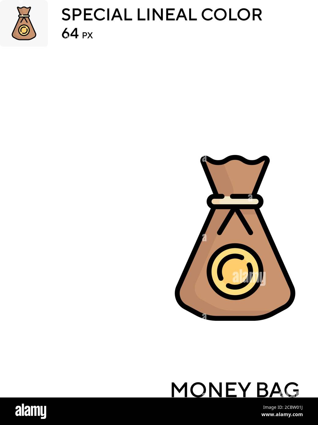 Money bag Special lineal color vector icon. Money bag icons for your ...